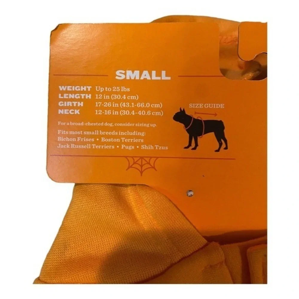 Hyde & EEK Pet Pumpkin‎ Hoodie Costume Size Small Fits Up to 25 LBs A162